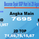 Bocoran Syair SGP Hari Ini 29 Agustus 2023