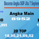 Bocoran Angka SGP Jitu 7 September 2023