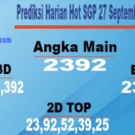 Prediksi Harian Hot SGP 27 September 2023 Sore Ini