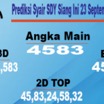 Prediksi Syair SDY Siang Ini 23 September 2023