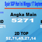 Syair SGP Hari Ini Minggu 17 September 2023